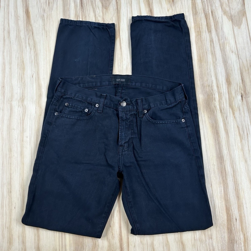 SIMON SPURR  Men's Straight Skinny Jeans‎ Black FITS 30x34